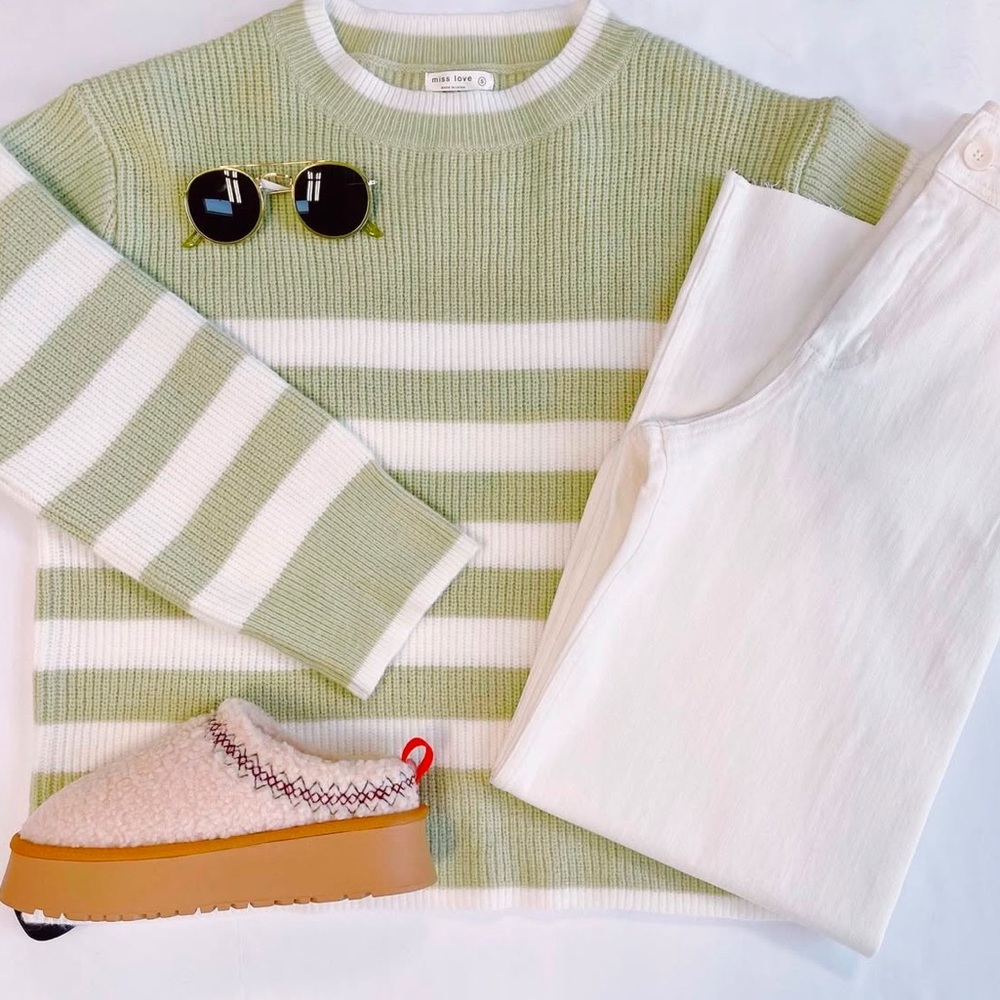Miss Love Varsity Strip Sweater